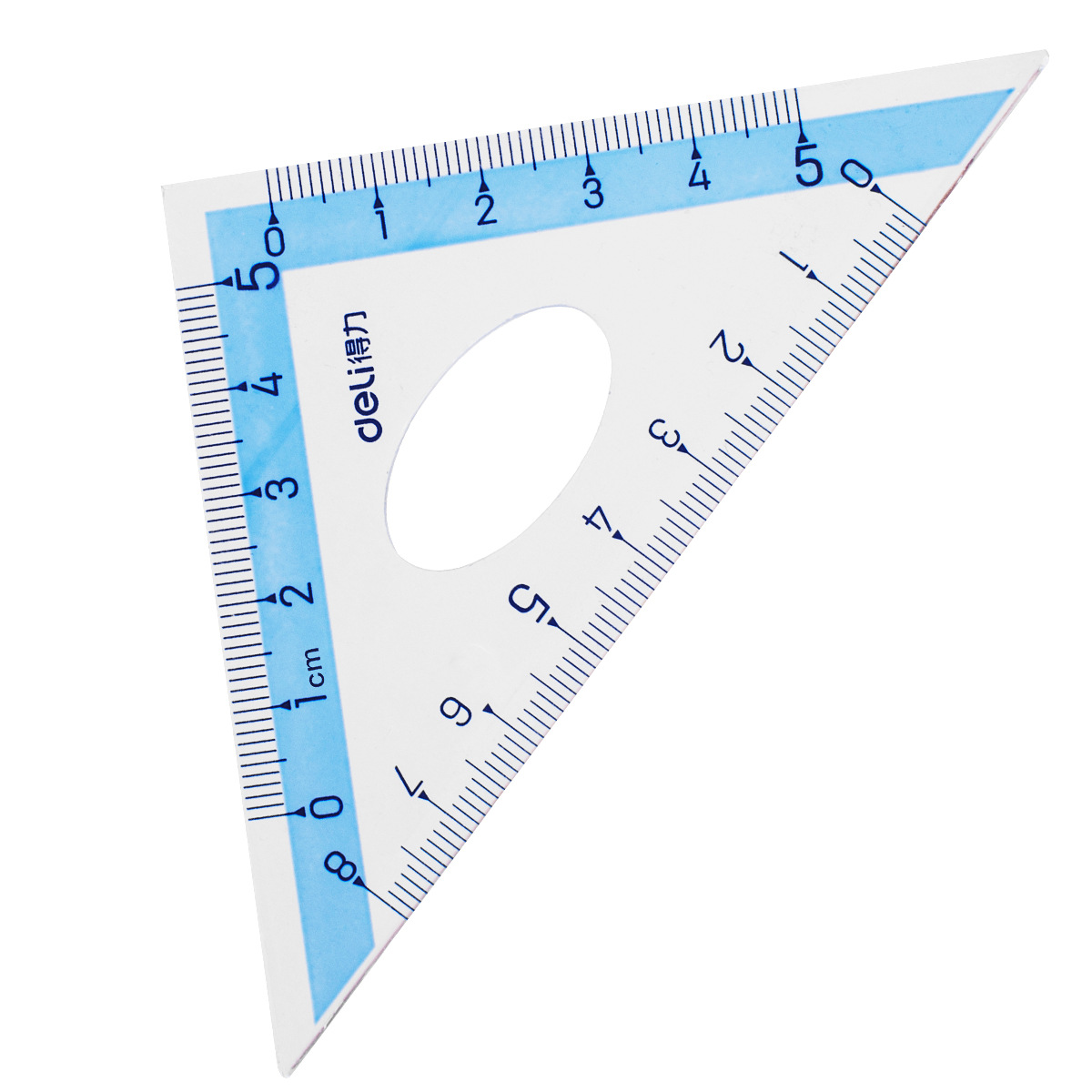 得力71958轻巧套装学生三角板套装儿童绘图尺子透明材质刻度清