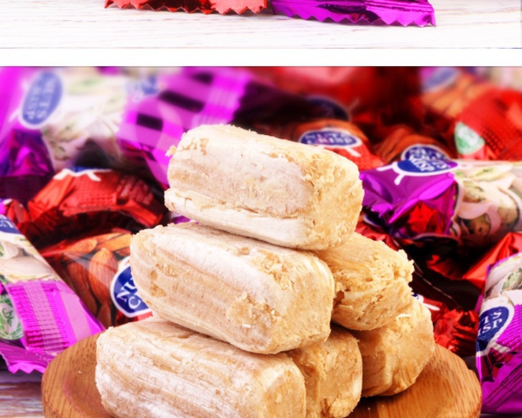 马来西亚双鱼果仁酥糖杏仁腰果开心果夹心酥糖休闲零食品喜糖500g