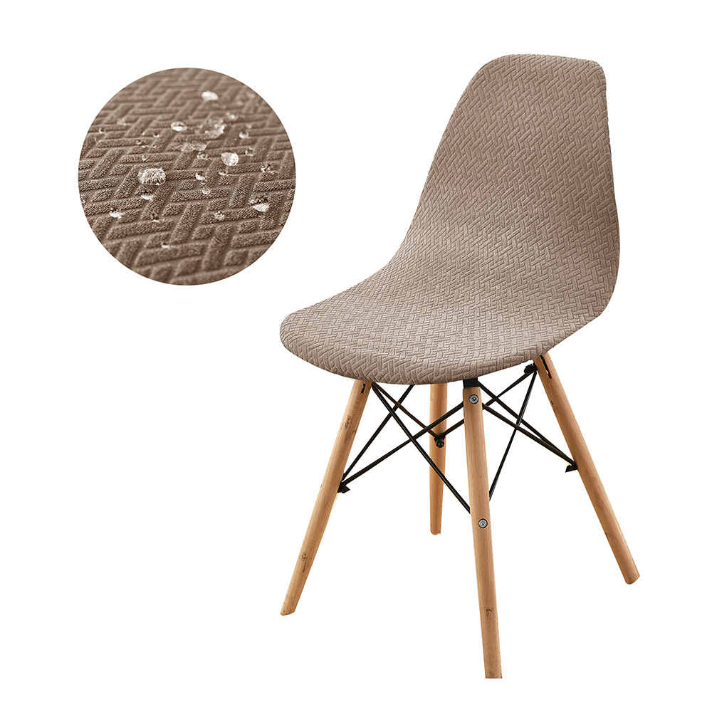[Elxi] New Knitted Twill T-Shaped Waterproof Shell Chair Cover Elastic Non-Slip Solid Color Home Chair Cover