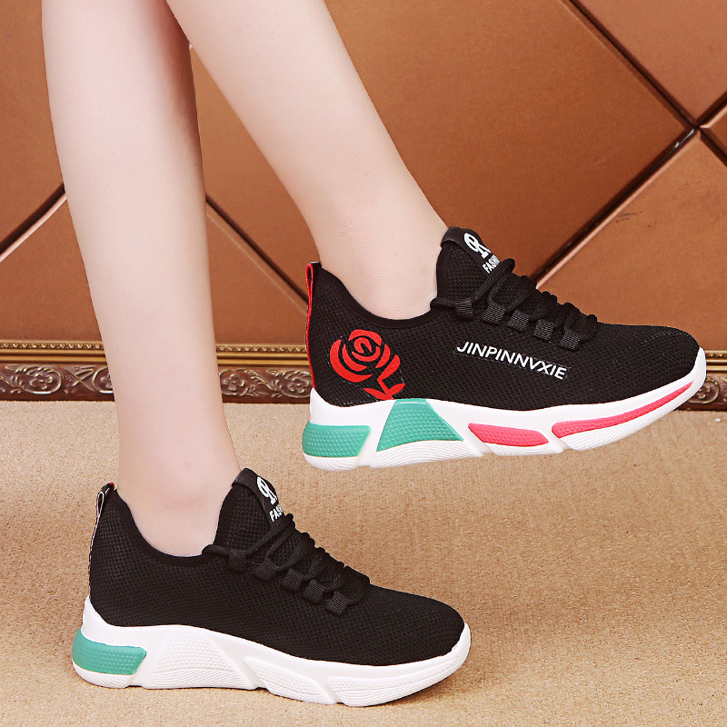 Spring and Autumn New Foreign Trade Women's Shoes Fashion Preferred Women's Casual Pumps Running Sneaker Dad Shoes Stall Supply