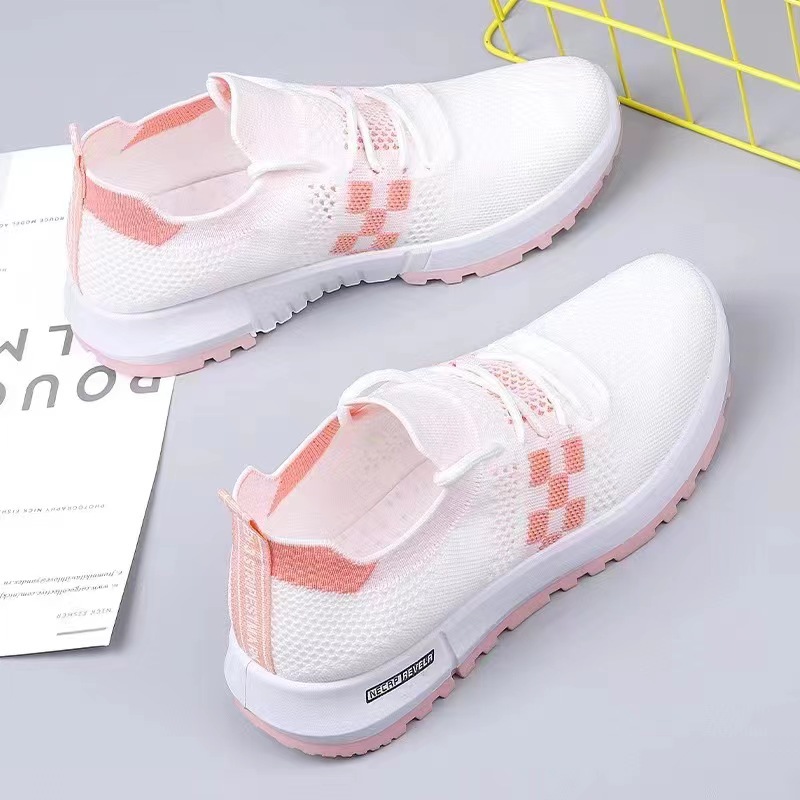 2023 New Sports Shoes Cross-Border Foreign Trade Fashion Korean Style Coconut Shoes Mesh Breathable Running Shoes