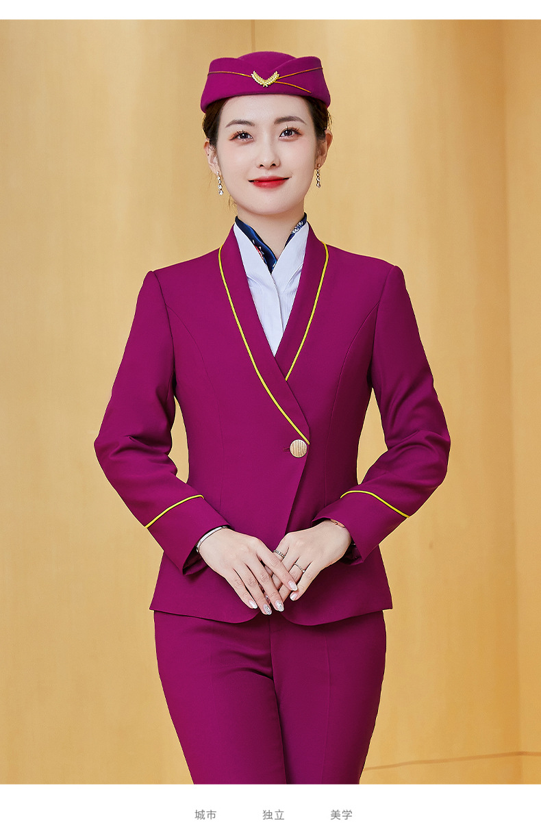 南航空姐制服职业装女套装酒店前台气质珠宝店工作服空乘面试服装