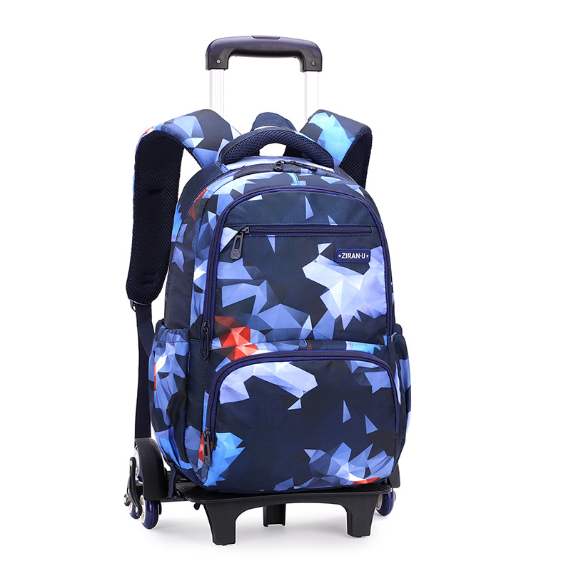 One Piece Dropshipping Natural Fish Trolley Schoolbag Large Capacity Boy Schoolgirl Fashion Backpack Cross-Border Hot