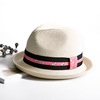 Exqus Bowler hat Straw hat leisure time Versatile Retro literature Jazz hat outdoors Visor