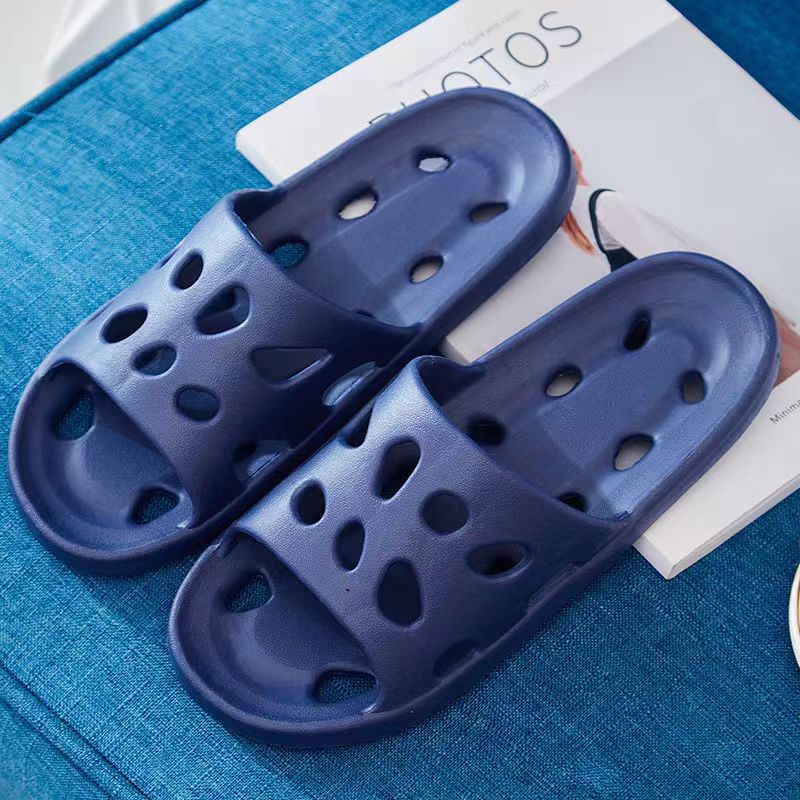 Bathroom Slippers Leaking Non-Slip Men's Summer Indoor Household Couple Bathing Quick-Drying Hollow Sandals Women