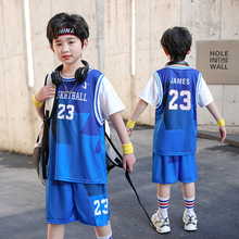 夏季球衣儿童篮球服套装男女童短袖速干比赛训练服班级比赛运动服