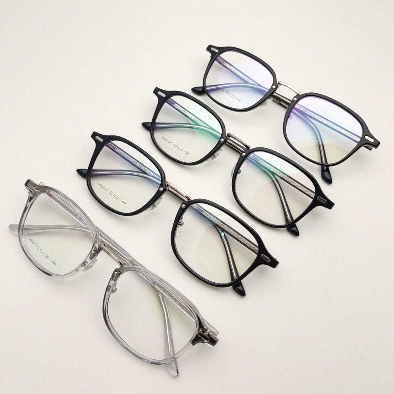 2021复古全框架金属tr混合眼镜框大框黑色显脸瘦透明眼镜框