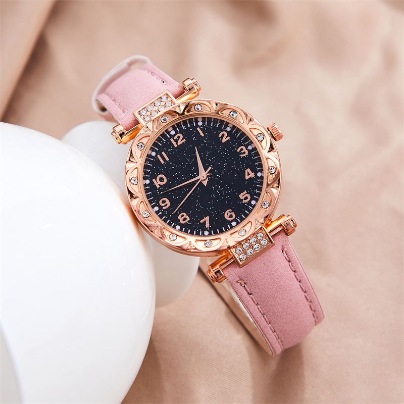 New Starry Sky Watch Female Simple Temperament Student Tik Tok New Fashion Trendy Ladies Watches One Piece Dropshipping