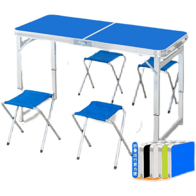 Folding Table Outdoor Night Market Stall Floor Push Portable Folding Table Simple Household Small Table Folding Table Chair