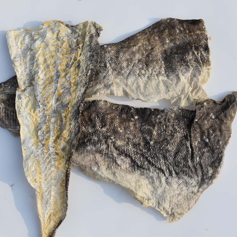 鳕鱼皮鱼皮干真鳕鱼皮片 可凉拌油炸散装非即食 鱼皮干片