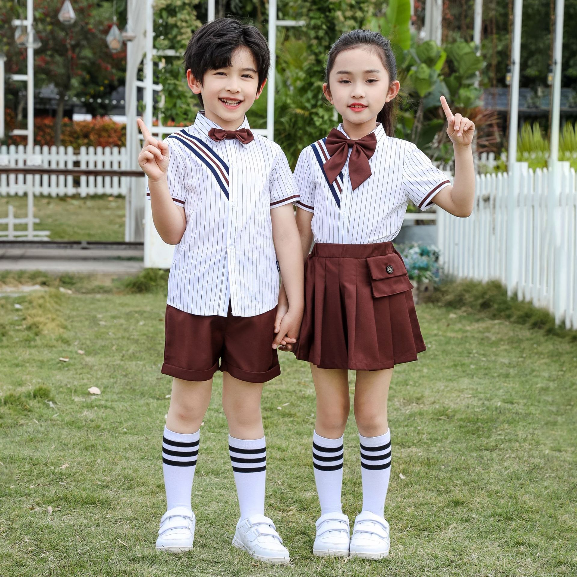 幼儿园园服夏装学院风新款班服小学生男女童英伦风儿童校服套装夏