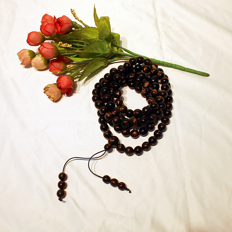 印尼珍珠母贝海柳 民族风乌柳黑珊瑚 黑柳红金丝项饰服饰项链手串