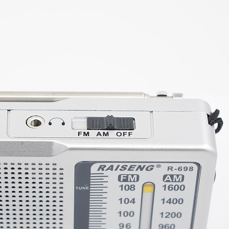 Retro Pointer Radio FM/AM FM Radio Two-Band Portable Old Radio Dry Battery
