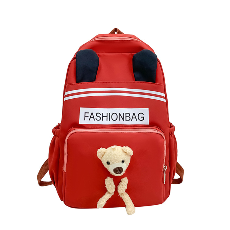 2023 New Primary School Student Schoolbag Female Large Capacity Casual All-Matching Backpack Korean Cute Doll Backpack Wholesale