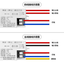 微波雷达感应模块走廊楼梯道车库LED灯具吸顶灯 内置人体感应模块