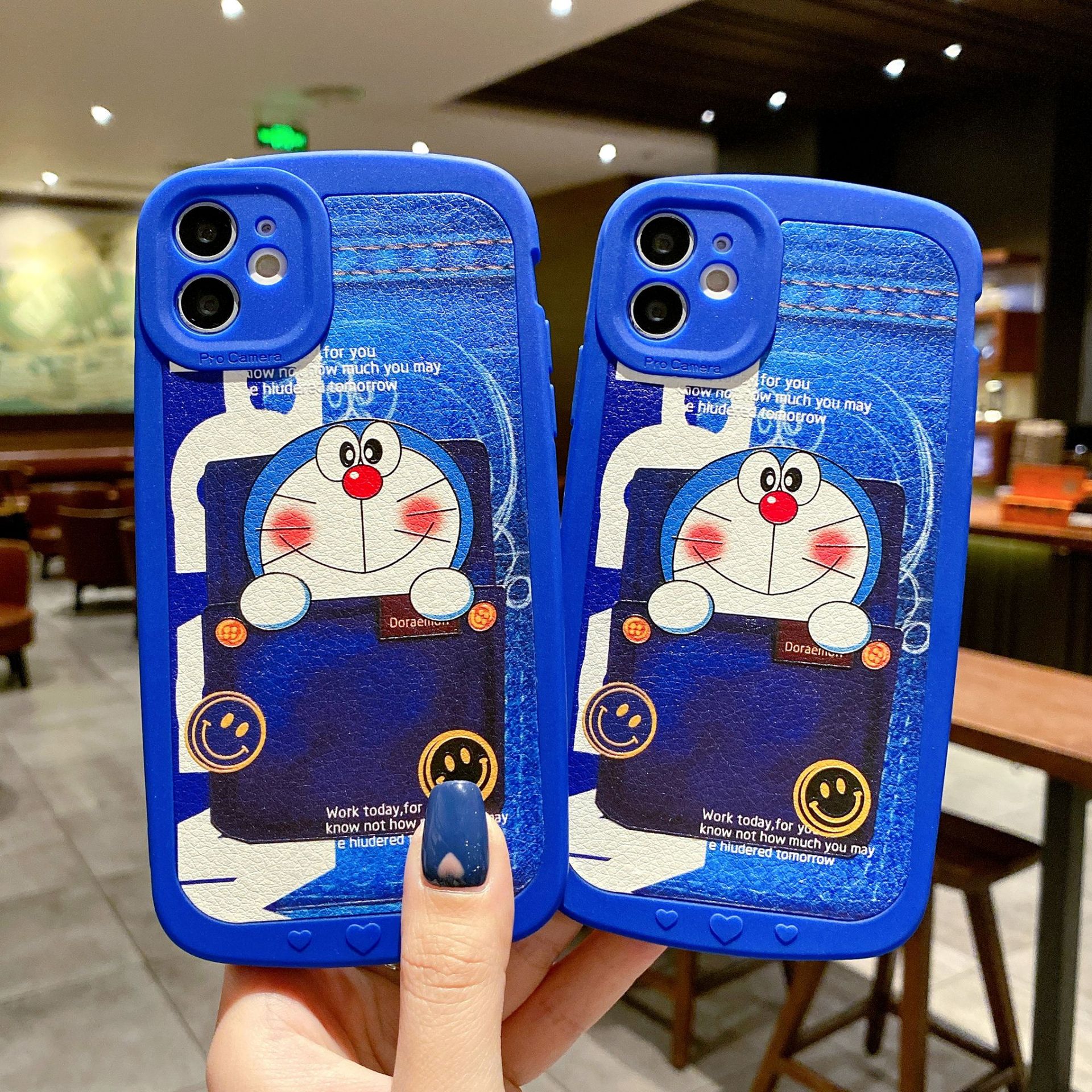 卡通叮当猫适用iphone13/12pro max手机壳8p苹果11男xr软套x女xs