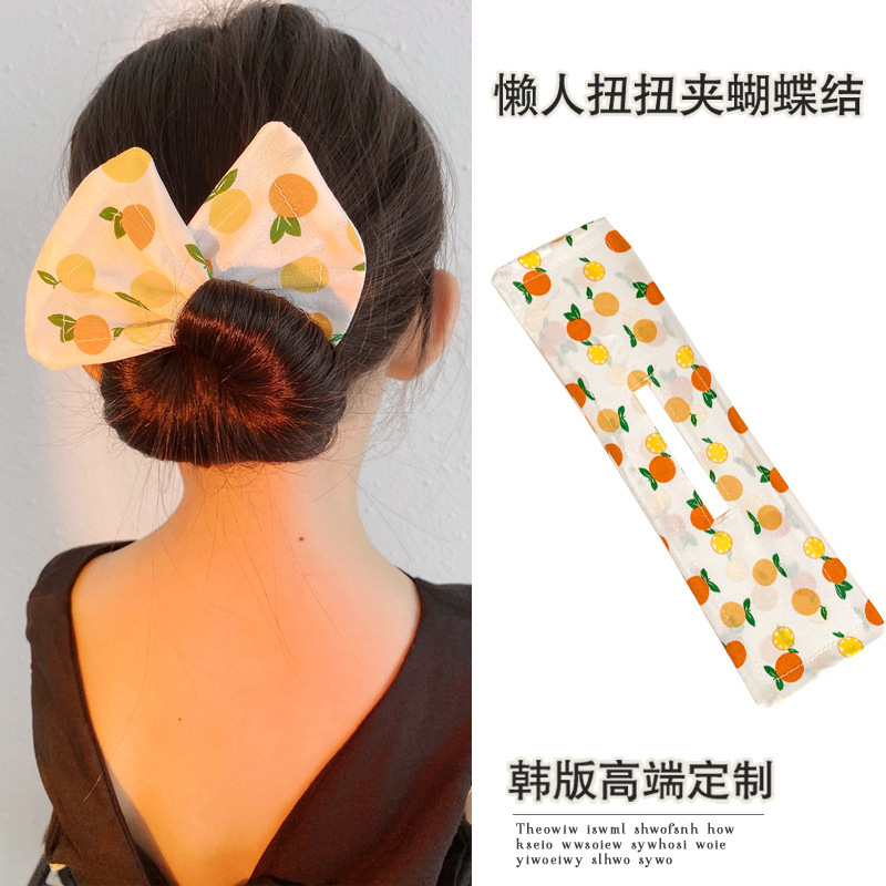 Lazy Updo Gadget Children's Magic Banana Clip Topknot Hair Clip Hair Band Girls Bow Headdress Hair Accessories