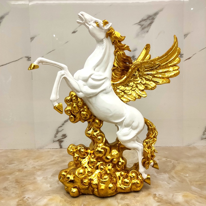大号马摆件马到成功工艺品摆设办公室招财装饰品飞马腾飞金马跃马