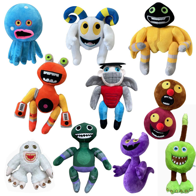 跨境新品my singing monsters wubbox plush怪兽合唱团玩偶 公仔