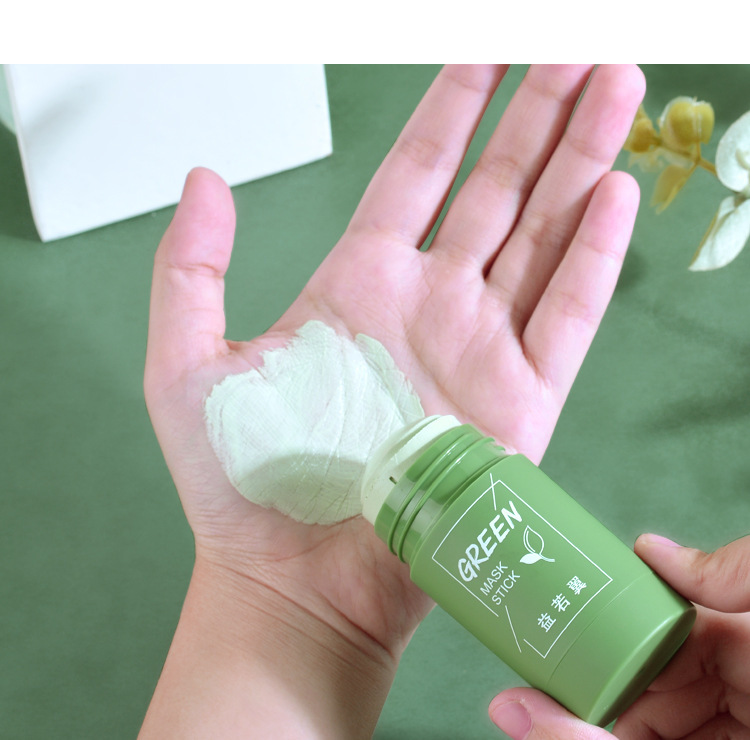 益若翼绿茶固体面膜去黑头清洁泥膜男女涂抹式泥膜保湿绿膜棒护肤
