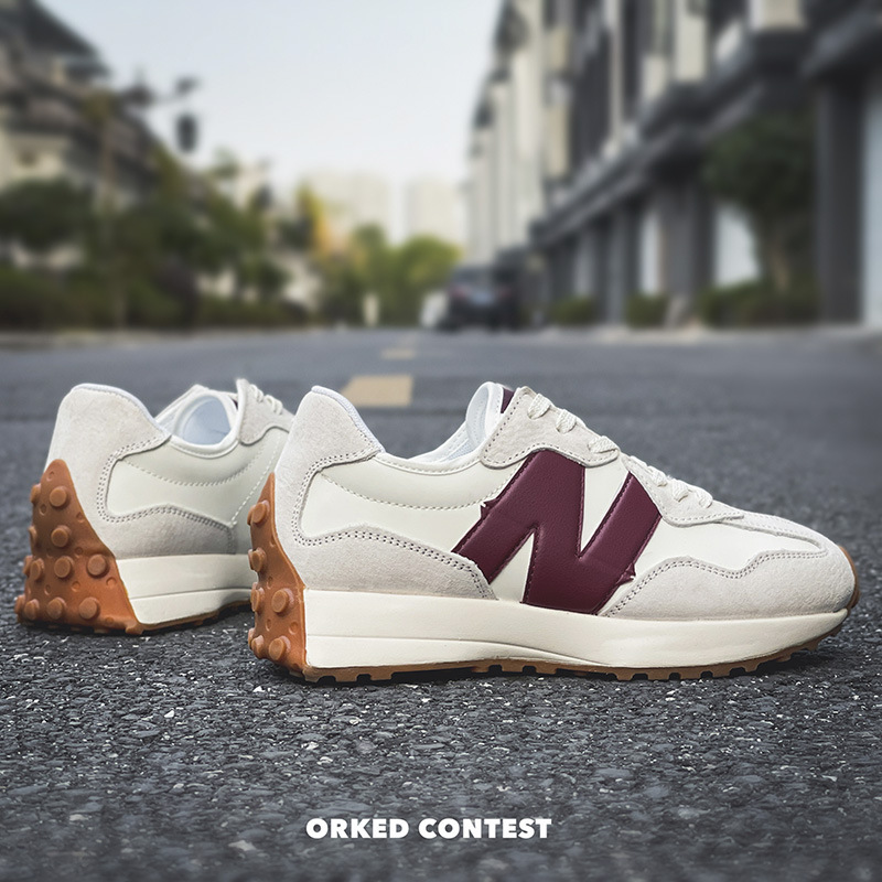 aj电母新百伦nb327男鞋酷跑n字情侣运动帆布鞋小蛮腰女鞋复古厚底