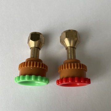 电动静电喷雾器4眼喷头农用打药机配件铜头塑料头调节降温铜杆