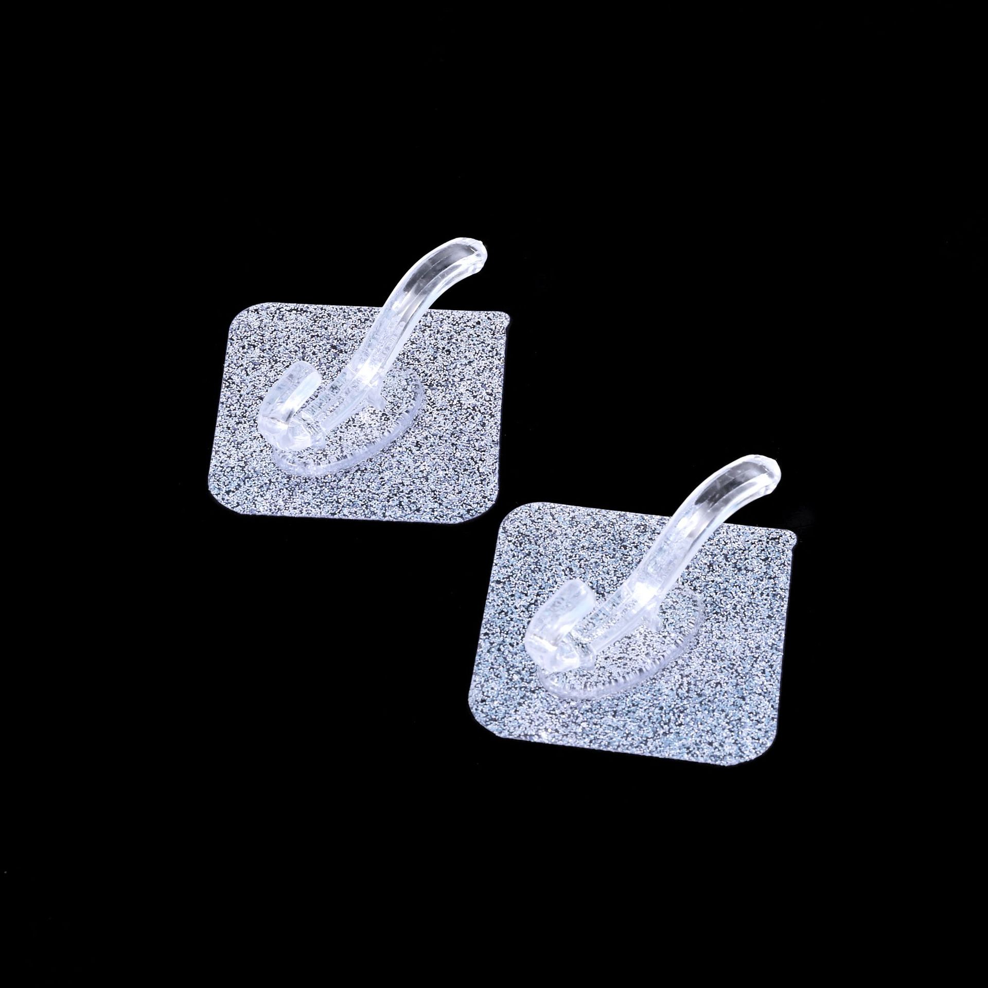 新款闪亮水晶衣帽钩 方形黏胶挂钩 强力粘钩 透明凤凰挂衣钩批发