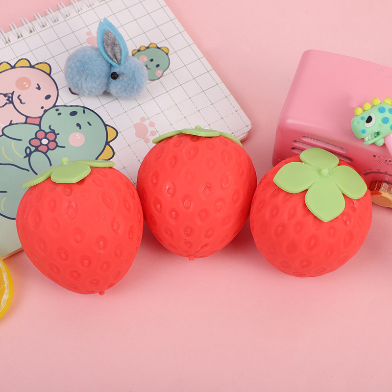 Vent Ball Emulational Fruit Pinch Cute Tofu Strawberry Vent Ball Slow Rebound Vent Children's Toys Wholesale