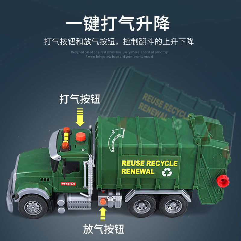 Jinjia Inflatable Inertia Large Engineering Vehicle Sound and Light Story Tilting Mixing Crane Water Spray Fire Fighting Oil Tank Truck Toy