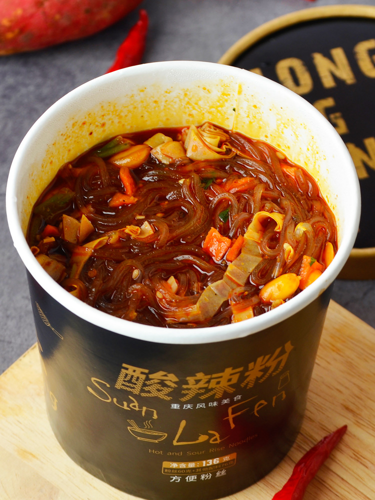 莫小仙麻辣酸辣粉12桶装整箱冲泡方便面螺蛳粉速食粉丝米线