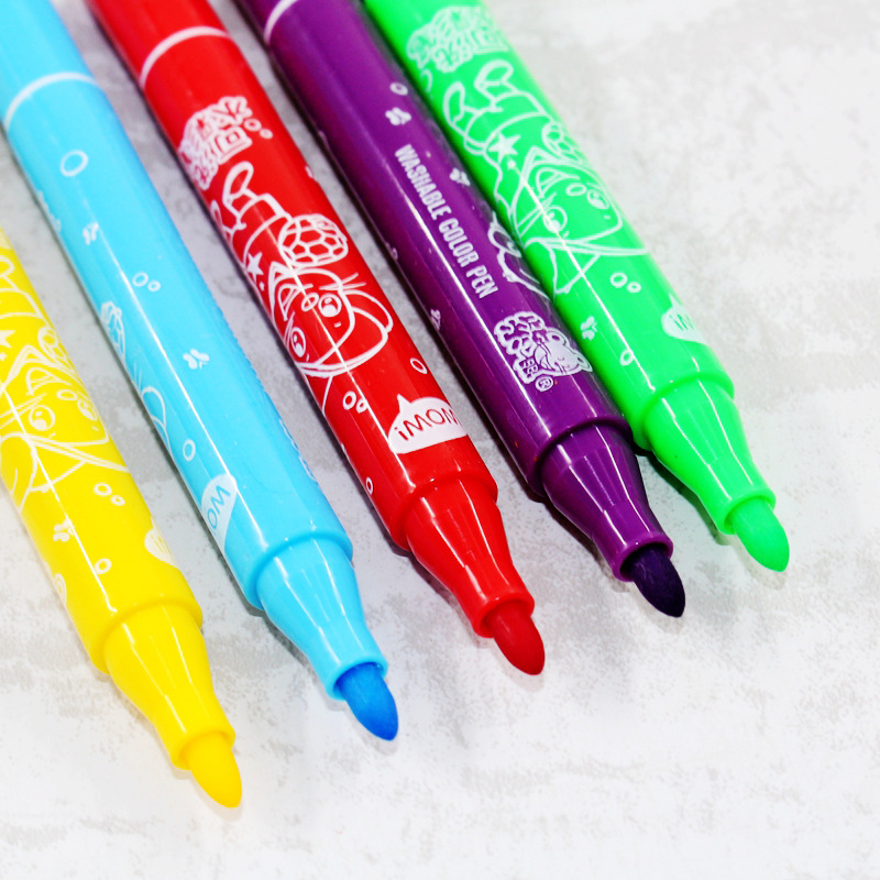 包邮紫鼠229可水洗水彩笔套装儿童diy绘画涂鸦笔12色18色24色36色