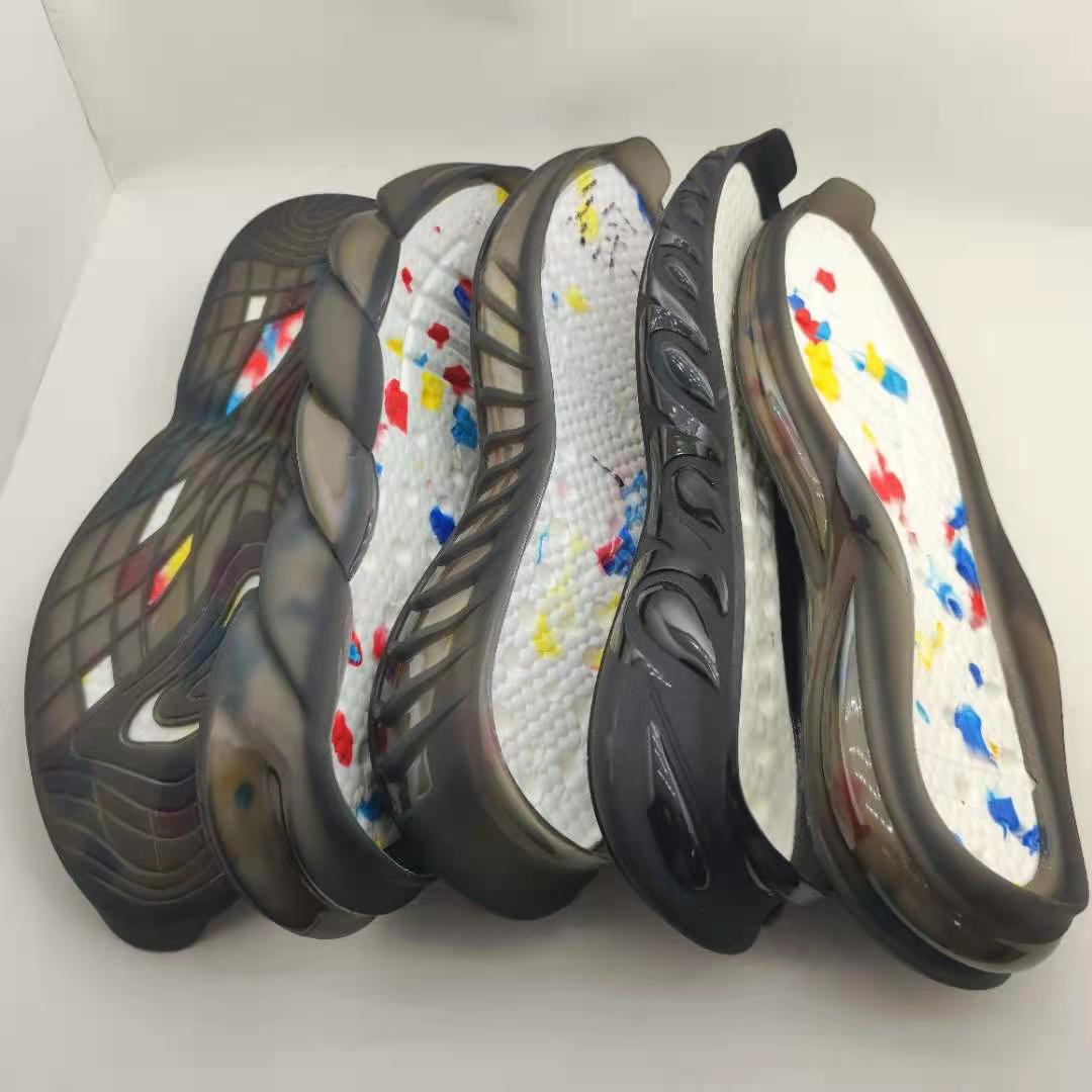 tpu爆米花鞋底高弹透气夜光椰子350鞋底炫彩tp二次爆米花运动鞋底