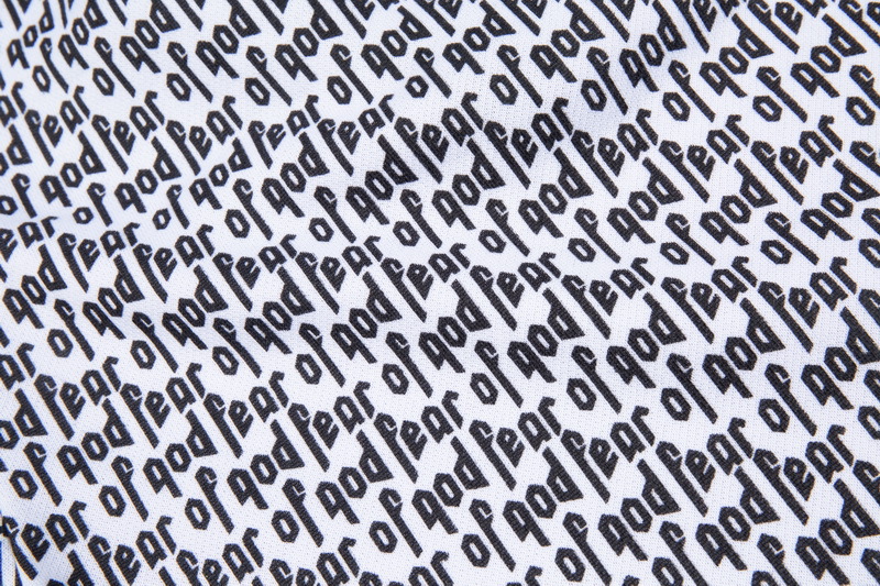 21ss 嘻哈侃爷男女学生情侣侃高街直筒拉链满印f0g字母logo短裤