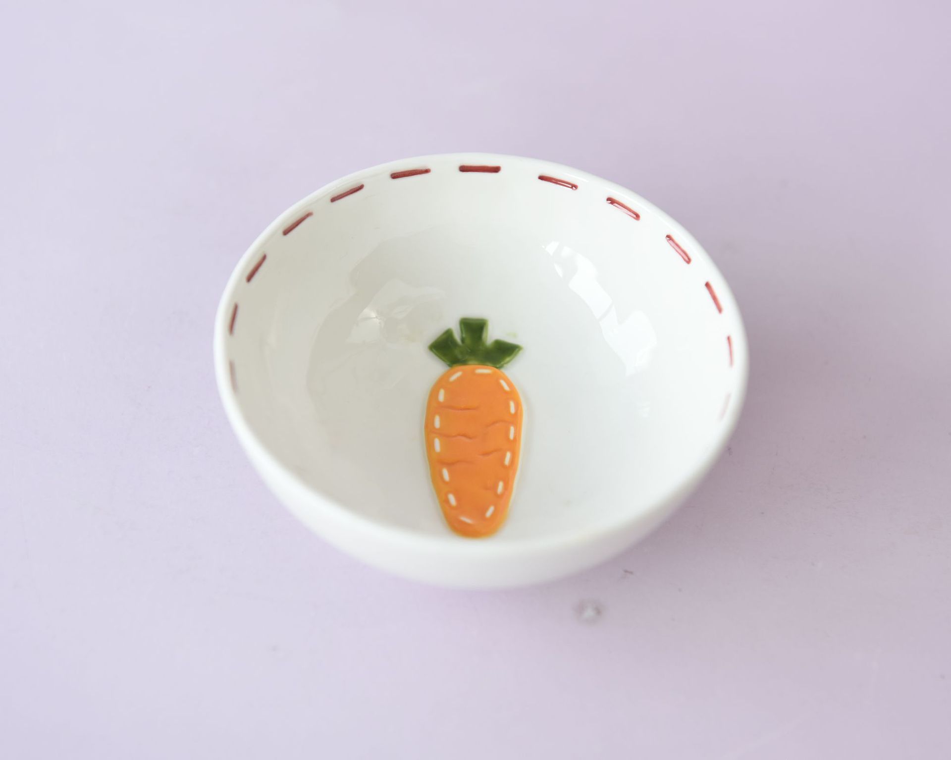 超可爱浮雕兔子小碗儿童餐具4.5蘸料碟子家居单个小容量饭碗菜碗