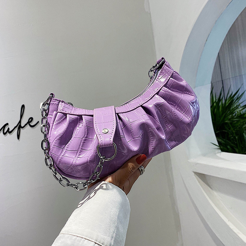 Women's Bag 2021 Spring and Summer New Fashion Korean Style Chain Shoulder Underarm Bag Pleated Clouds Dumpling Bag