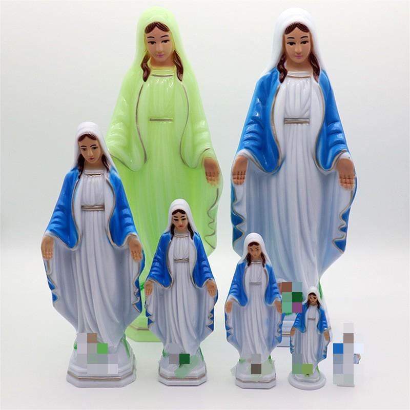 Foreign Trade Wholesale Religious Crafts Virgin Jesus Sculptured Ornaments Home Decorations Plastic Ornaments