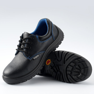 达标钢头二层牛皮劳保鞋透气黑色耐磨安全防护鞋凯夫拉底工地鞋