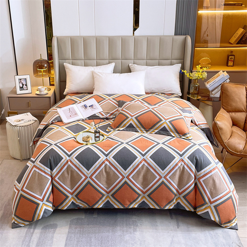 New Cotton Single Product Quilt Cover Pure Cotton Single Double Autumn and Winter Quilt Cover New Chinese Style Thickened, Sanded Fabric Duvet Cover One-Piece Wholesale