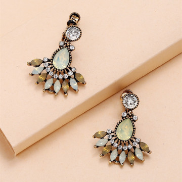 速卖通爆款波西米亚时尚镶钻水晶耳环外贸个性耳饰饰品厂家批发
