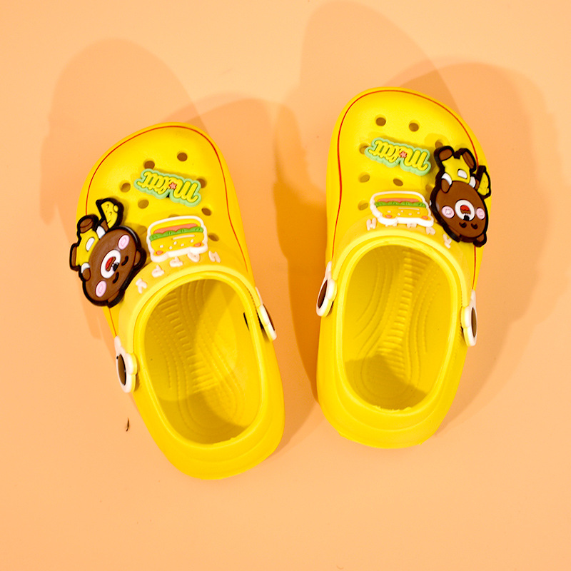 2023 Children's Slippers Boys' Summer Baby Home Cute Toddler Girls' Hole Shoes Soft Bottom Lightweight Bath-Proof