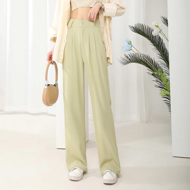 Wide Leg Women's Mop Trousers Straight Women's Large Size Casual Suit Pants Draping Professional Lady Loose Pants Wholesale