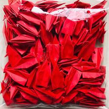 100只红色千纸鹤成品彩色折纸纸鹤串礼品520七夕情人节礼物装饰
