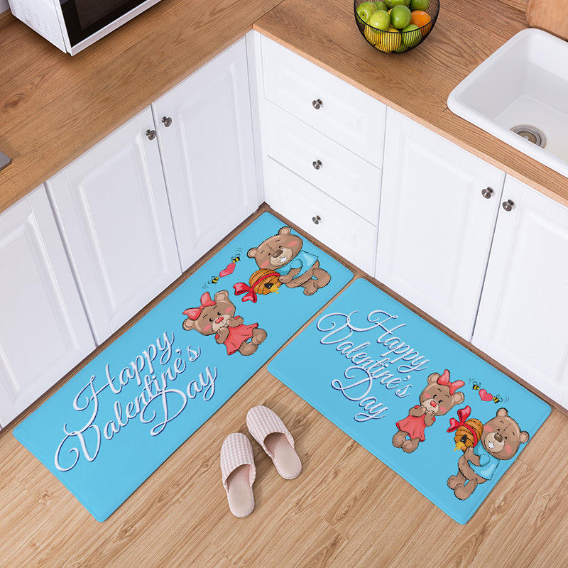 Cartoon Printed Rectangular Carpet Fashion Chinese Doormat Living Room Bedroom End Table Floor Mat Bathroom Non-Slip Mat