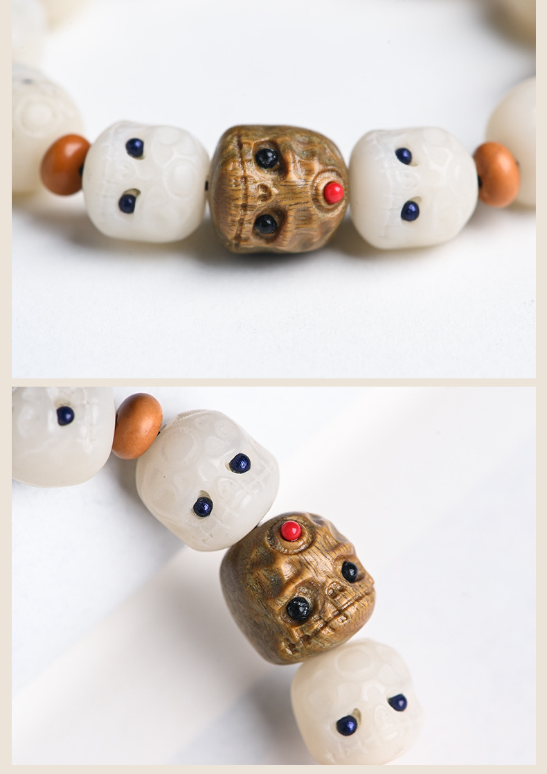 厂家供应直播货源菩提根阿呆手串呆呆团风化阴皮阿呆文玩手串男女