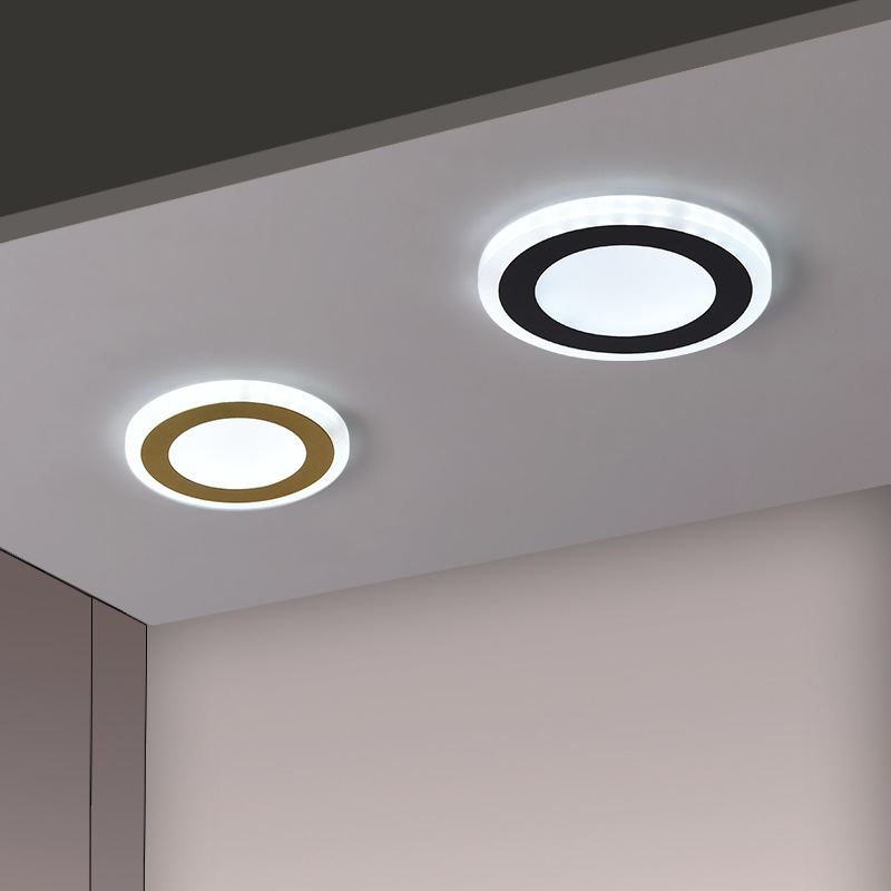 北欧led天花灯现代简约嵌入式客厅卧室三色调光家用天花灯无主灯