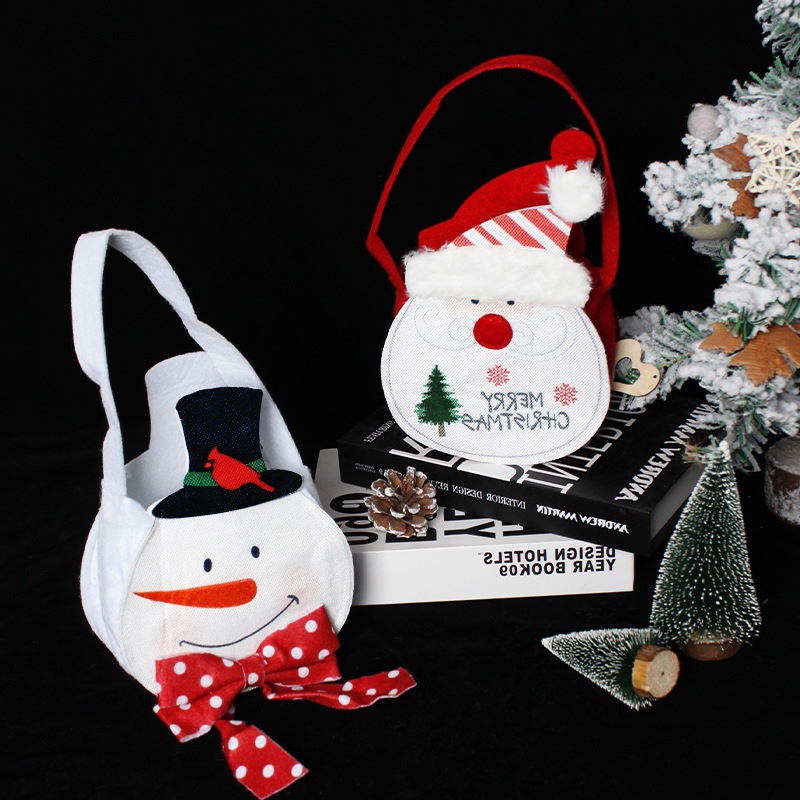 2022 Santa Snowman Tote Bag Creative Children's Candy Bag Christmas Decorations Clearance Spot