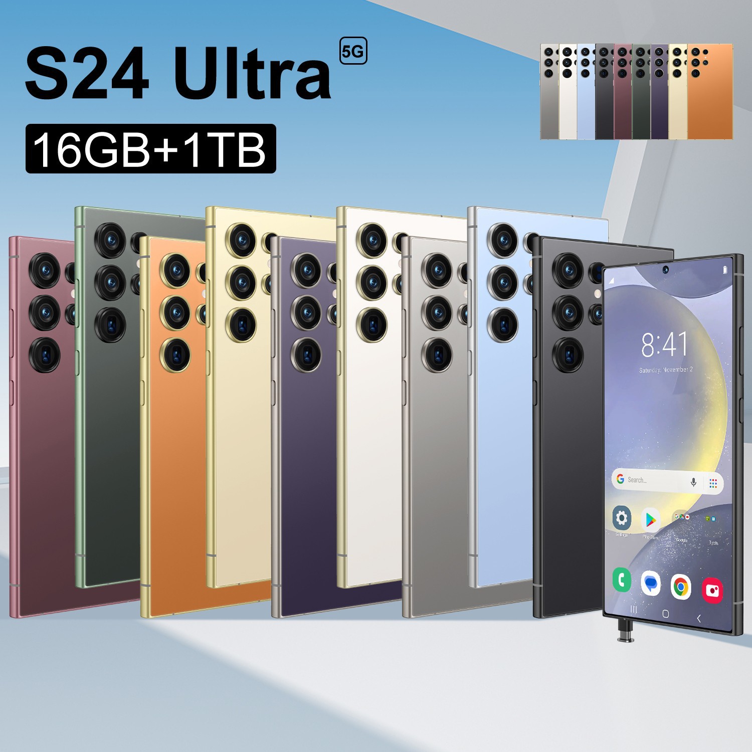 Export mobile跨境手机S24 Ultra 4G 16+256G智能手机6.8高清屏