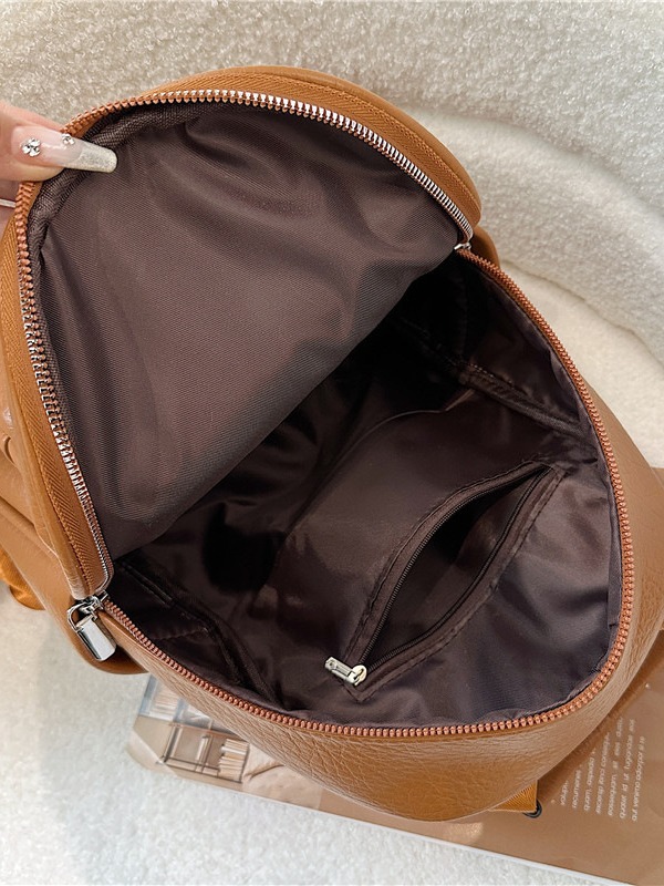 Pu Soft Leather Backpack Female 2024 New Fashion Simple Women's Backpack Commuter Travel Bag