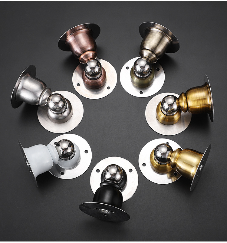 免打孔超短门吸家用不锈钢强磁迷你墙吸网红钟形门碰防撞门挡地吸