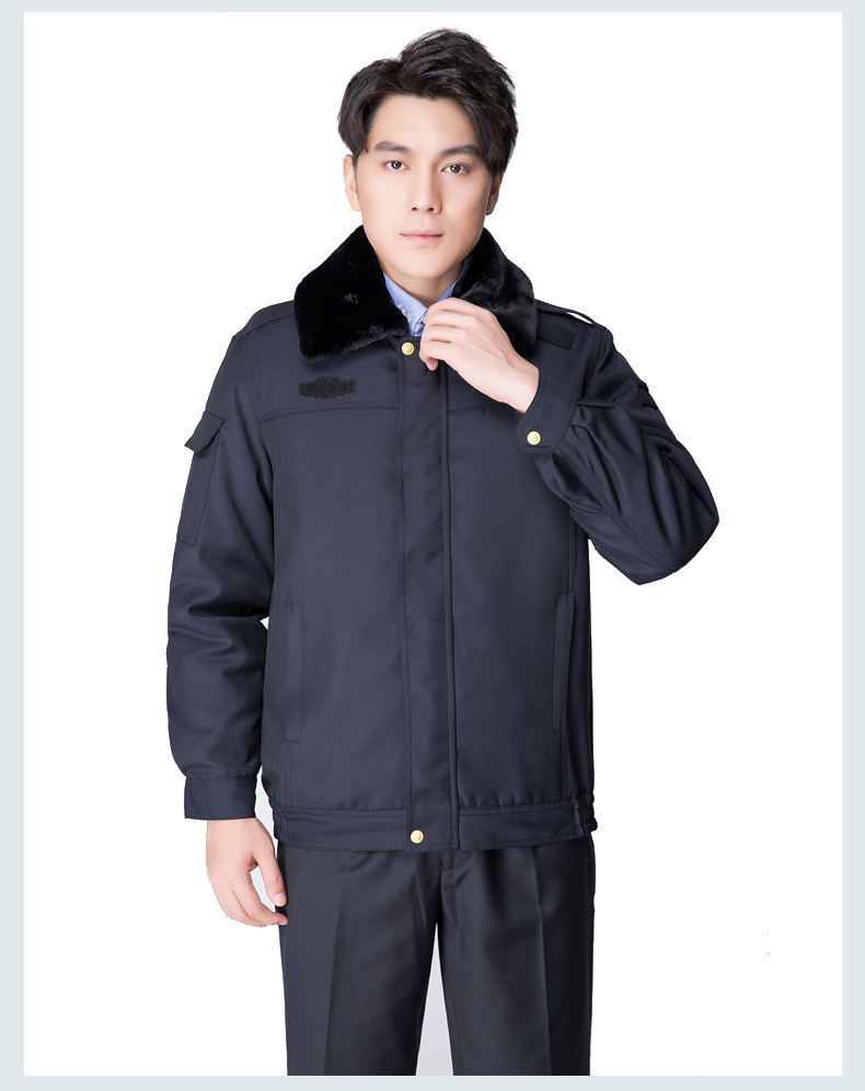批发冬季大码城市安保夹克棉袄棉服物业管理冬执勤棉衣工作制服